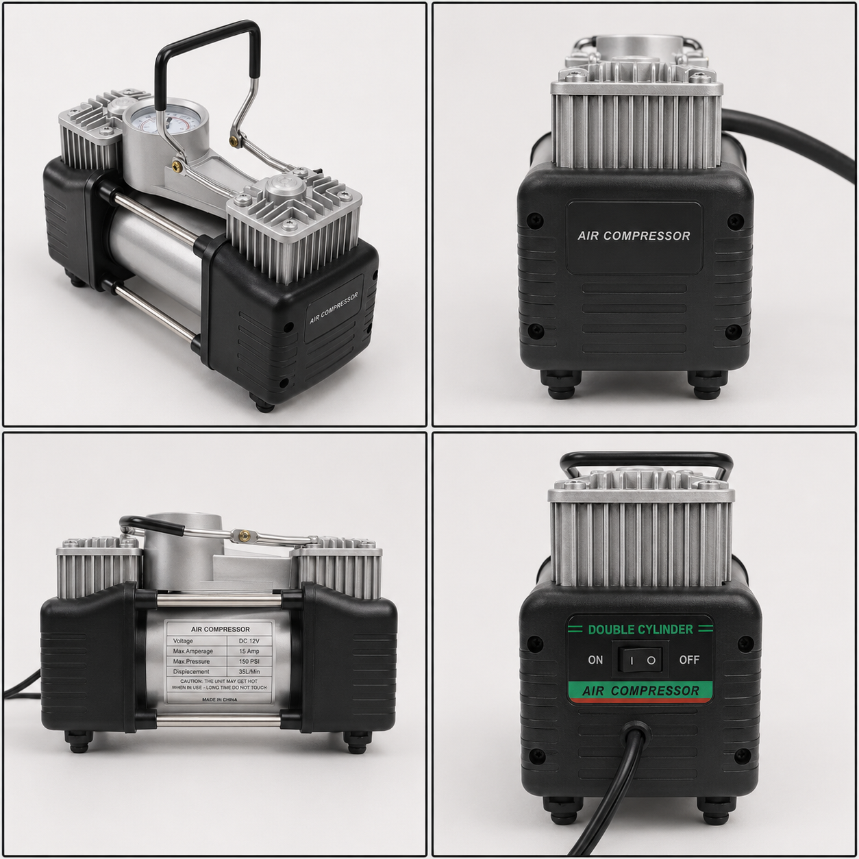 Компресор за гуми 12V с инструменти в удобен куфар