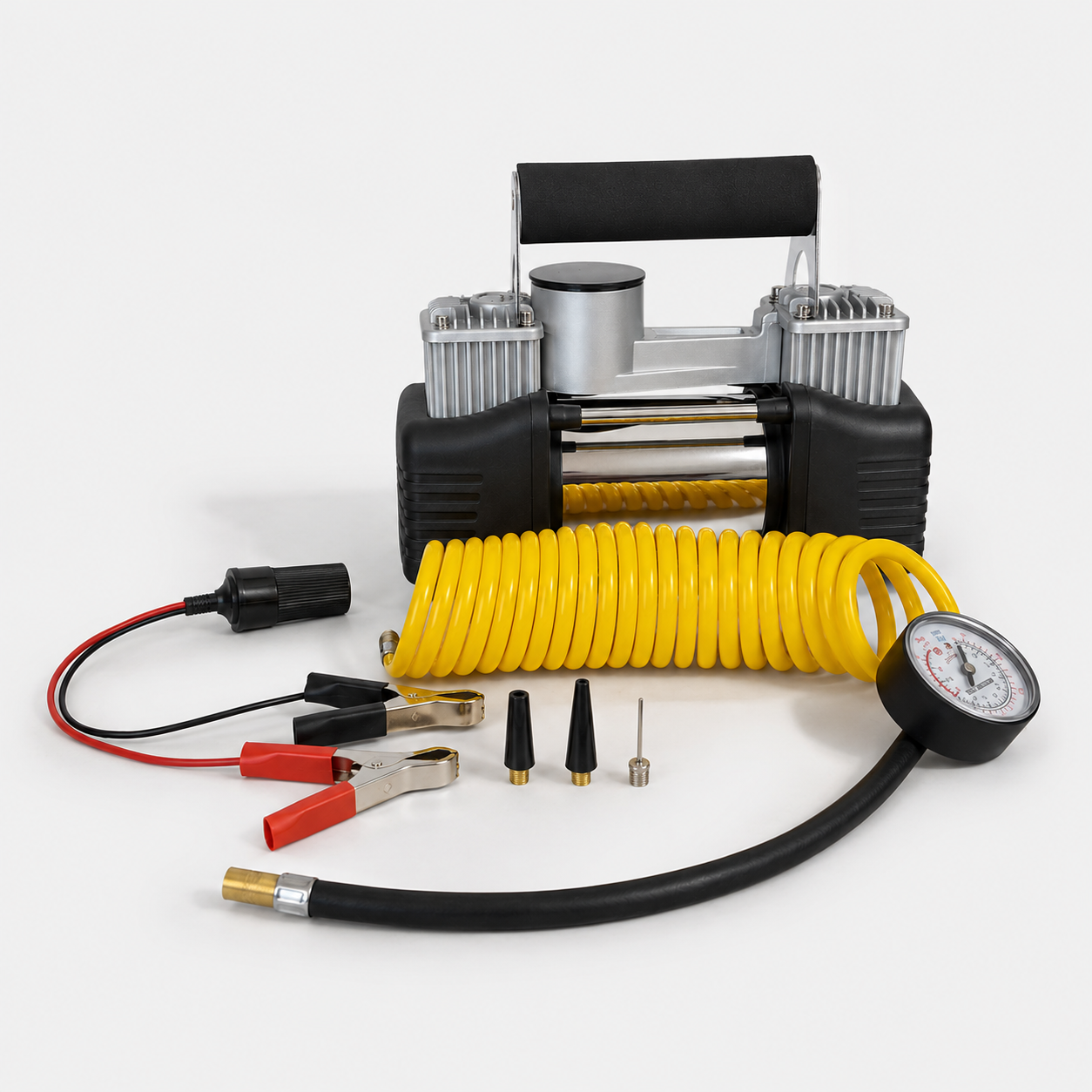Двуцилиндров Компресор за гуми 12V
